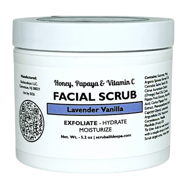 Honey Facial Scrub with Vitamin C - Lavender Vanilla